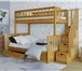 Изображение в Мебель и интерьер Мебель для спальни Двухъярусная кровать из массива сосны с лестницей-ящиками в Москве 64 700