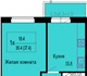 Продаётся однокомнатная квартира (37 м) 