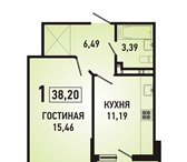 Foto в Прочее,  разное Разное Продается 1к квартира 38,2м2 в ЖК ГубернскийКухня в Москве 1 692 000