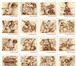 Изображение в Хобби и увлечения Коллекционирование 20 рисунков размером 14 см х 13,3 см. Плотность в Томске 1 000