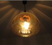 Изображение в Мебель и интерьер Светильники, люстры, лампы Продам люстру-стекло кофейного цвета на деревянном в Краснодаре 300