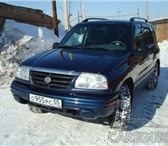 Продам надежный Японский внедорожник темно синего цвета Suzuki Vitara, машина 2003 года выпуска, 17477   фото в Омске