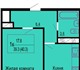 Продаётся однокомнатная квартира (40 м) 