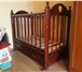 Фотография в Для детей Детская мебель Удобная детская кроватка, цвет "темная вишня", в Тамбове 5 900