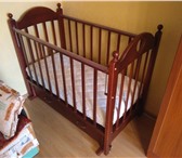 Изображение в Для детей Детская мебель Удобная детская кроватка, цвет "темная вишня", в Тамбове 5 900