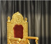 Фото в Мебель и интерьер Столы, кресла, стулья Трон Маргарита,покрыт сусальным золотом,авторская в Тольятти 570 000