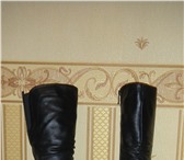 Фотография в Одежда и обувь Женская обувь высокие, черные, кожанные сапожки на меху. в Владикавказе 2 000